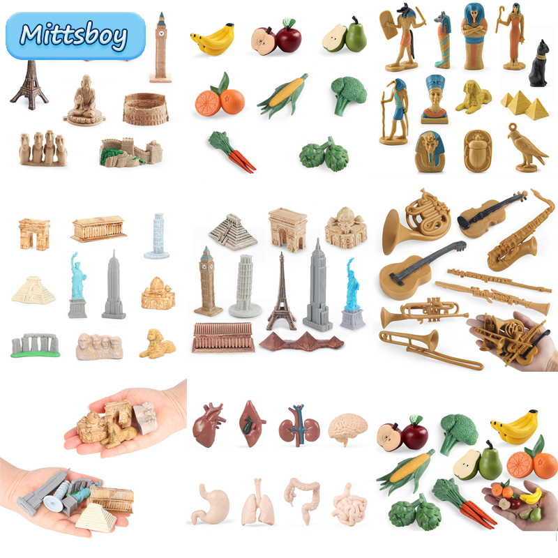 Musical Instrument Qin - Montessori Mainan Matematika Simulasi Bangunan Model