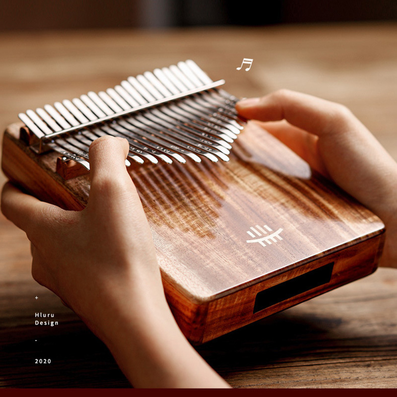 Musical Instrument Qin - Hluru Kalimba 17 kunci dengan lubang