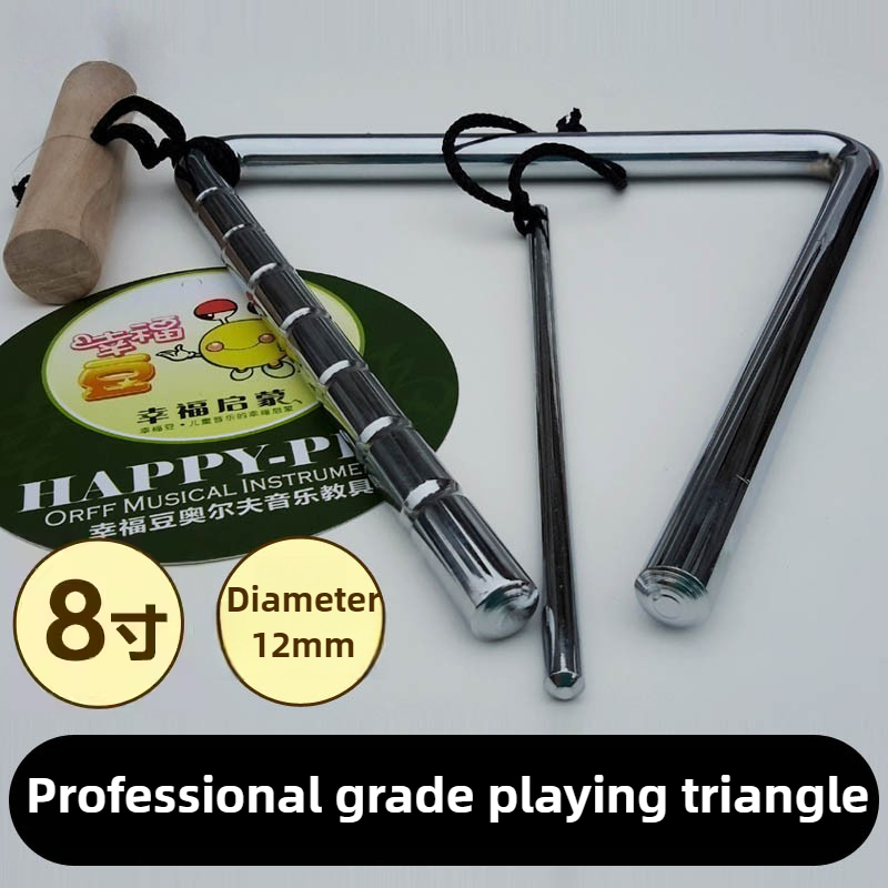 Musical Instrument Triangle - Instrumen Perkusi Segitiga Logam Profesional 8