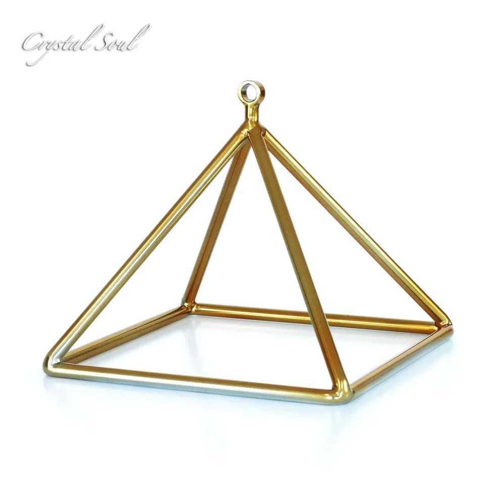Musical Instrument Triangle - 432Hz Piramida Kristal 12 inci Emas,