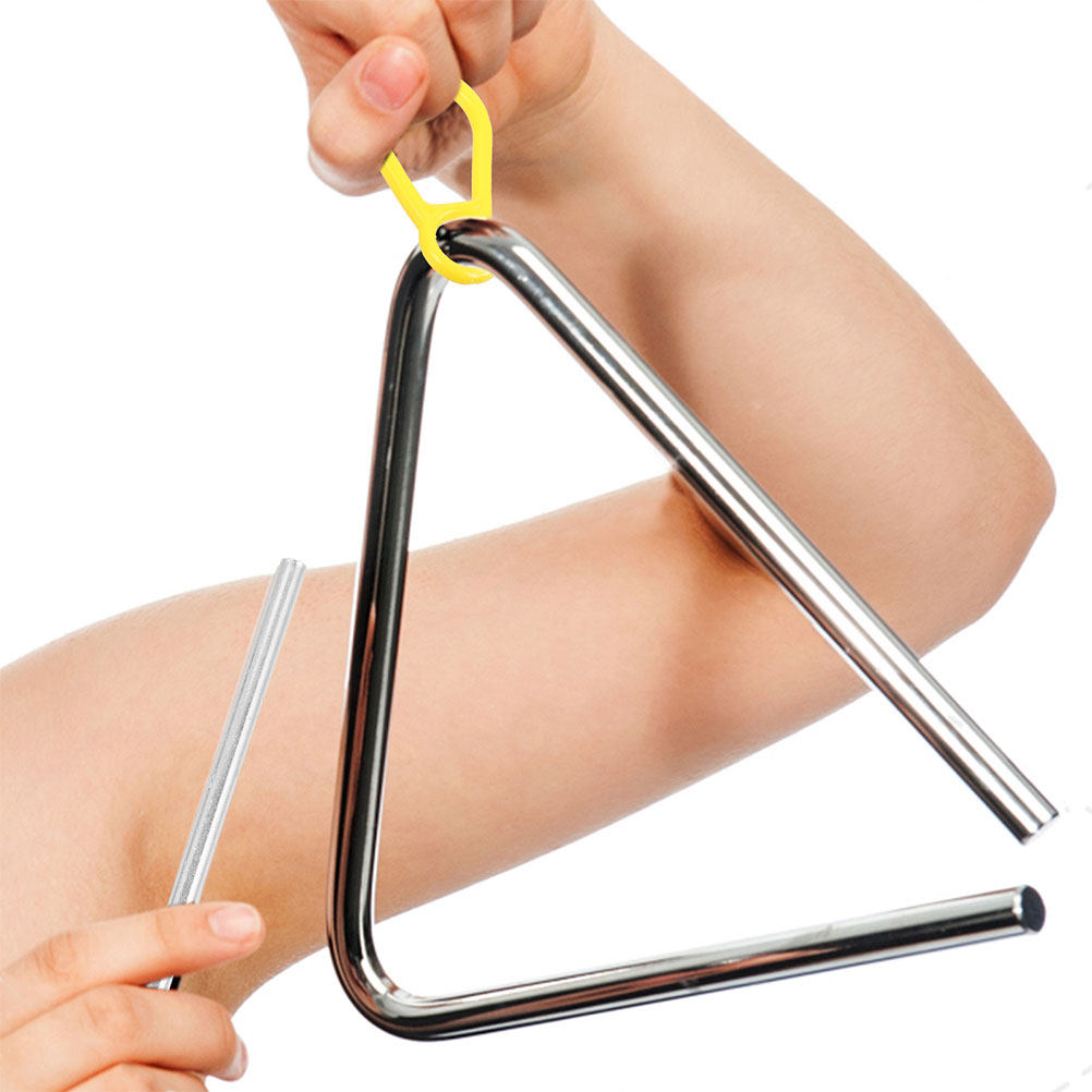 Musical Instrument Triangle - 2 Buah Tongkat Perkusi Besi Segitiga