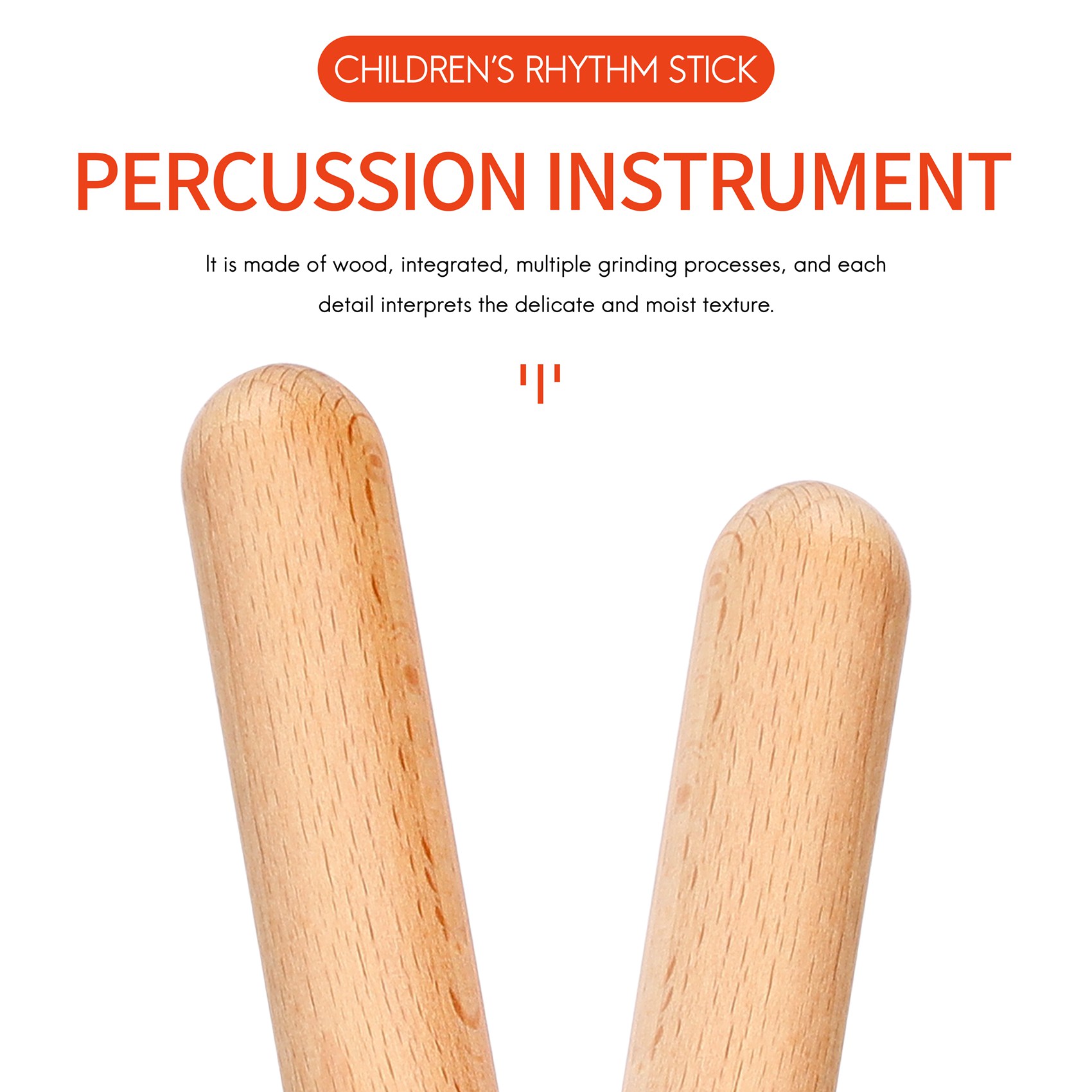 Musical Instrument Percussion - L79A 6 Pasang Tongkat Kayu Alat