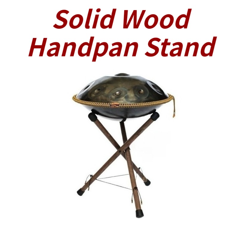 Musical Instrument Handpan - Stand Handpan Kayu Solid Buatan Tangan,