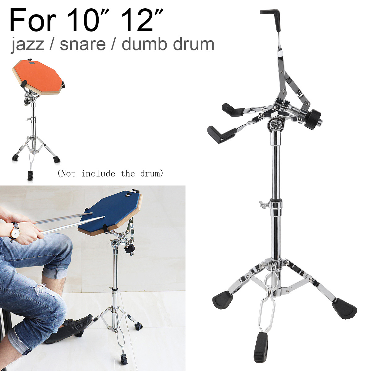 Musical Instrument Percussion - Penyangga Berdiri Drum Lantai Dapat Dilipat