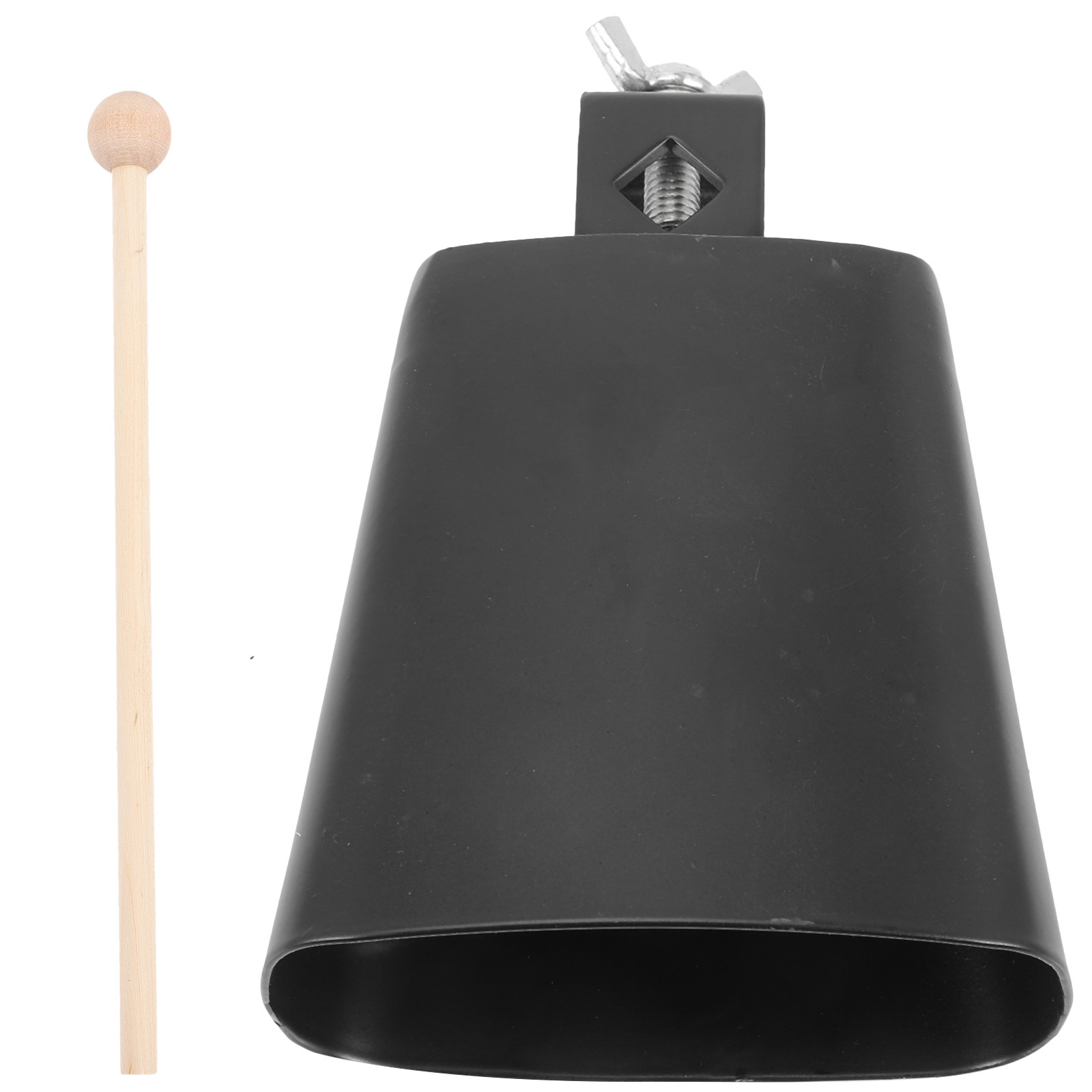 Musical Instrument Percussion - 1Set Cowbell Logam Kokoh dengan Tongkat