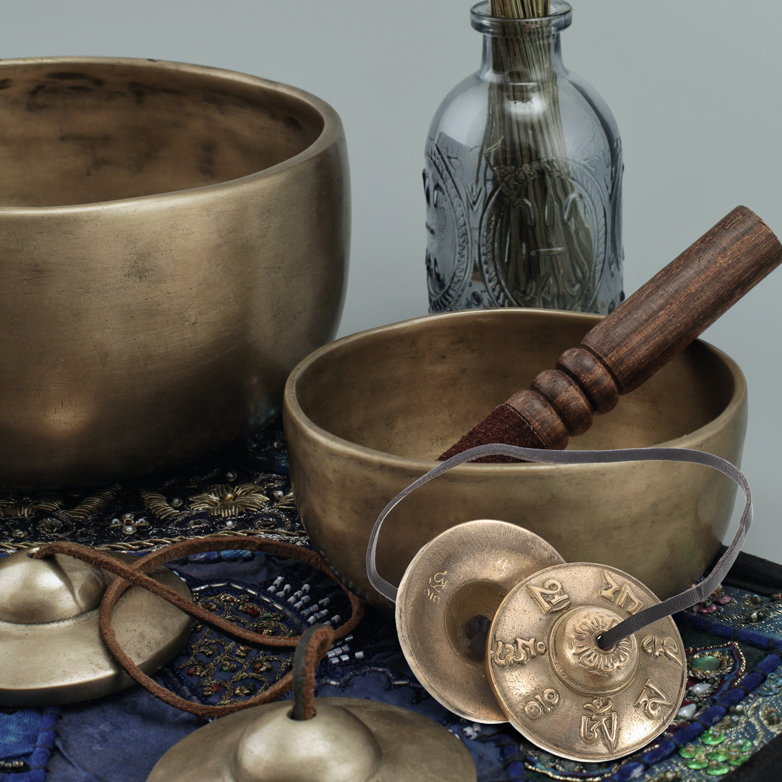 Musical Instrument Percussion - 1 Pasang Lonceng Tingsha Tibet Instrumen