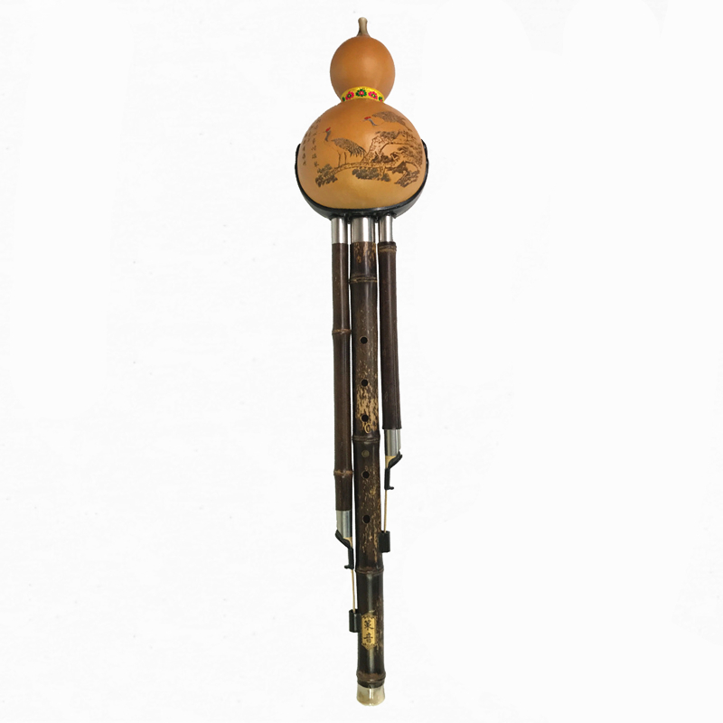 Musical Instrument Qin - Seruling Labu Bambu Hitam Hulusi Nada