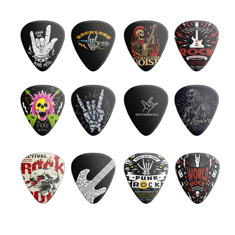 12 Buah Pick Gitar 0.46mm 0.71 - Musical Instrument Organ ulasan dan harga