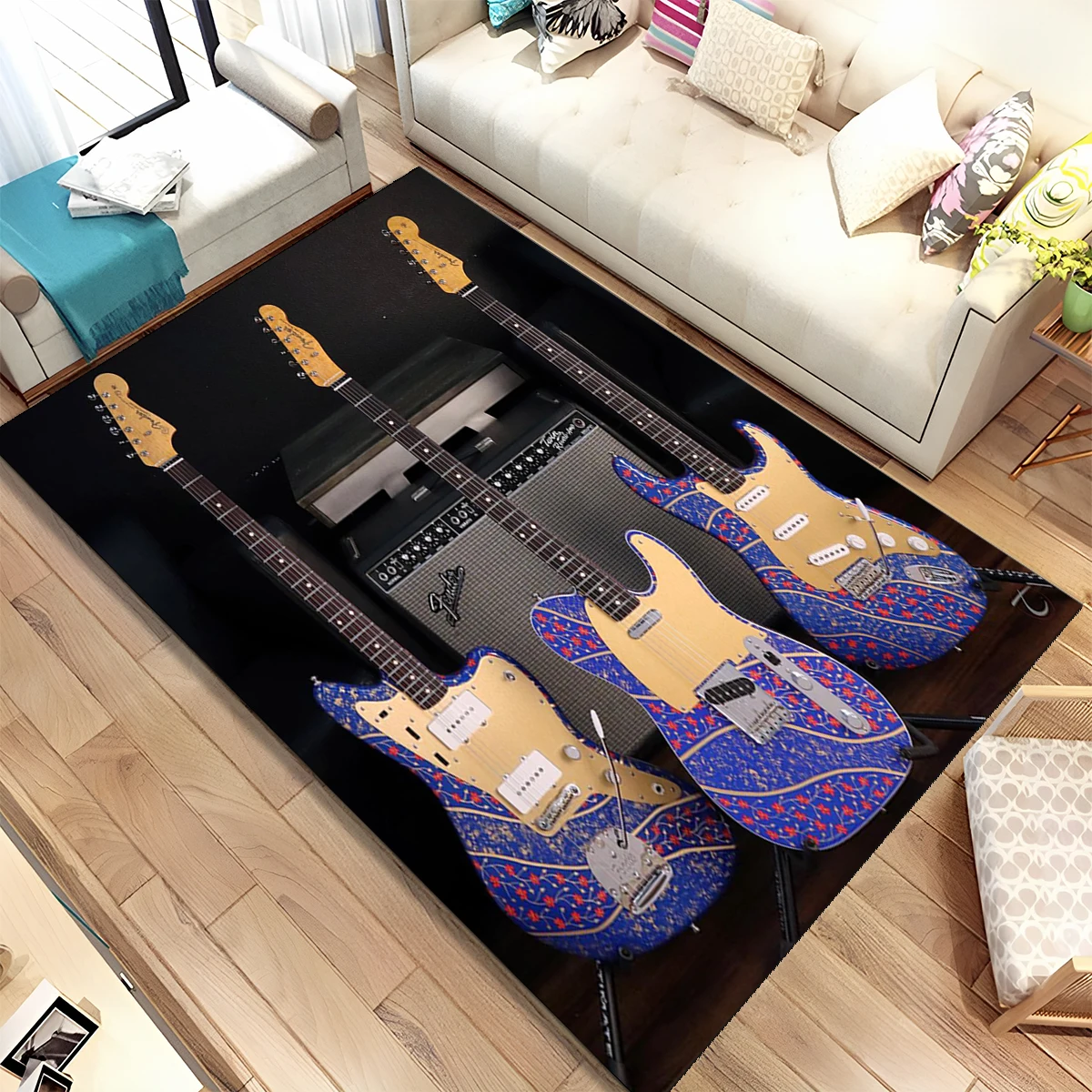 Karpet Musik 3D Fender Gitar B - Musical Instrument Online ulasan dan harga