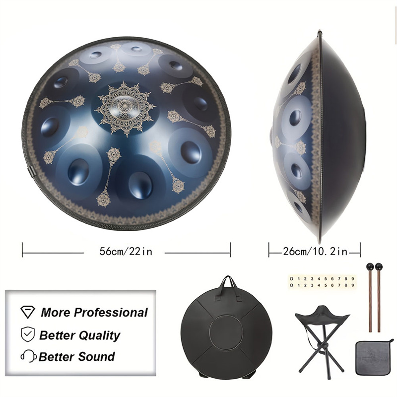 Drum Handpan 10 Nada 22 Inci d - Musical Instrument Handpan ulasan dan harga