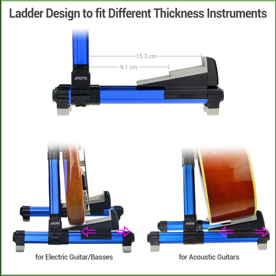 Stand Gitar Aluminium Lipat -  - Musical Instrument Organ ulasan dan harga