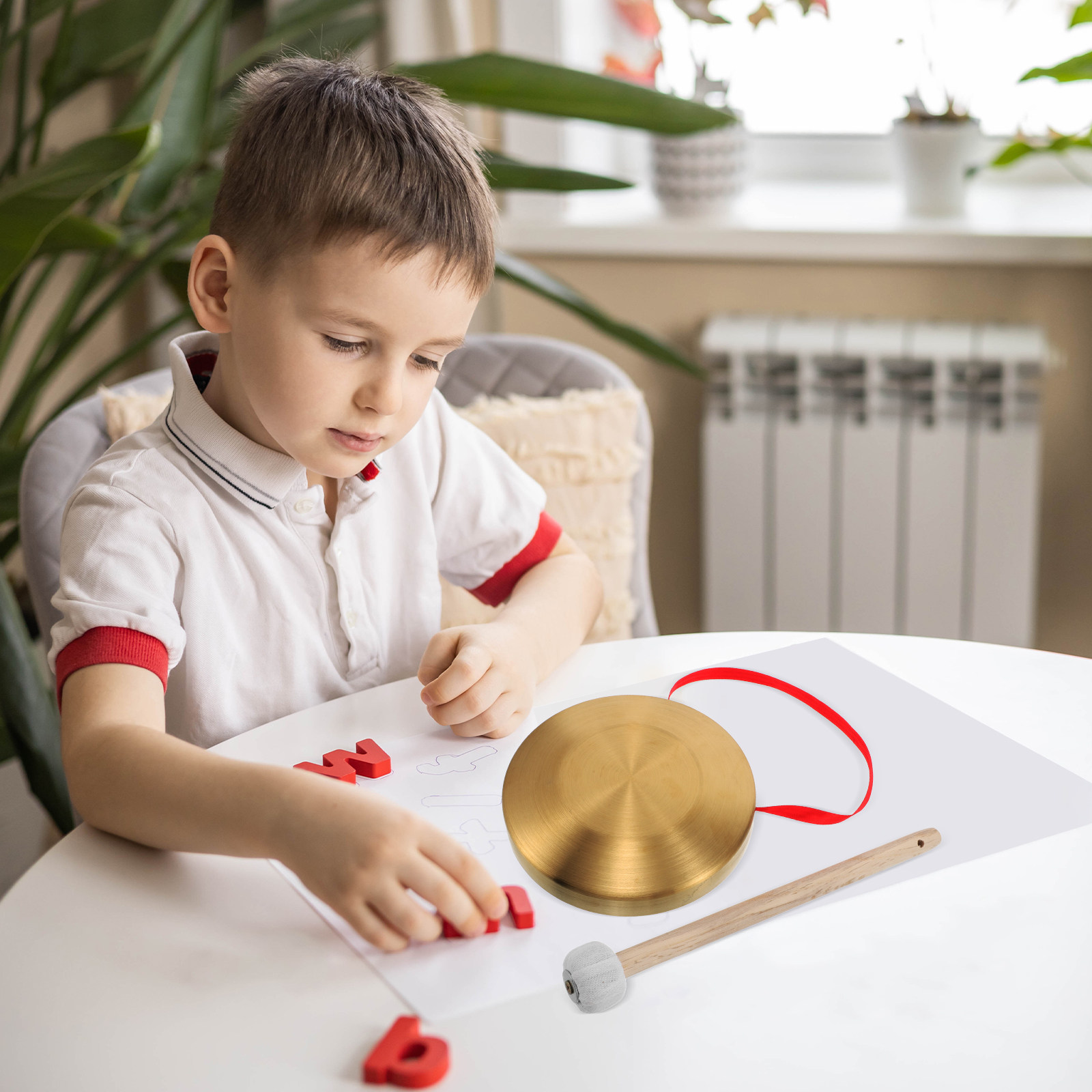1Set Gong Mini Genggam dari Te - Musical Instrument Percussion ulasan dan harga