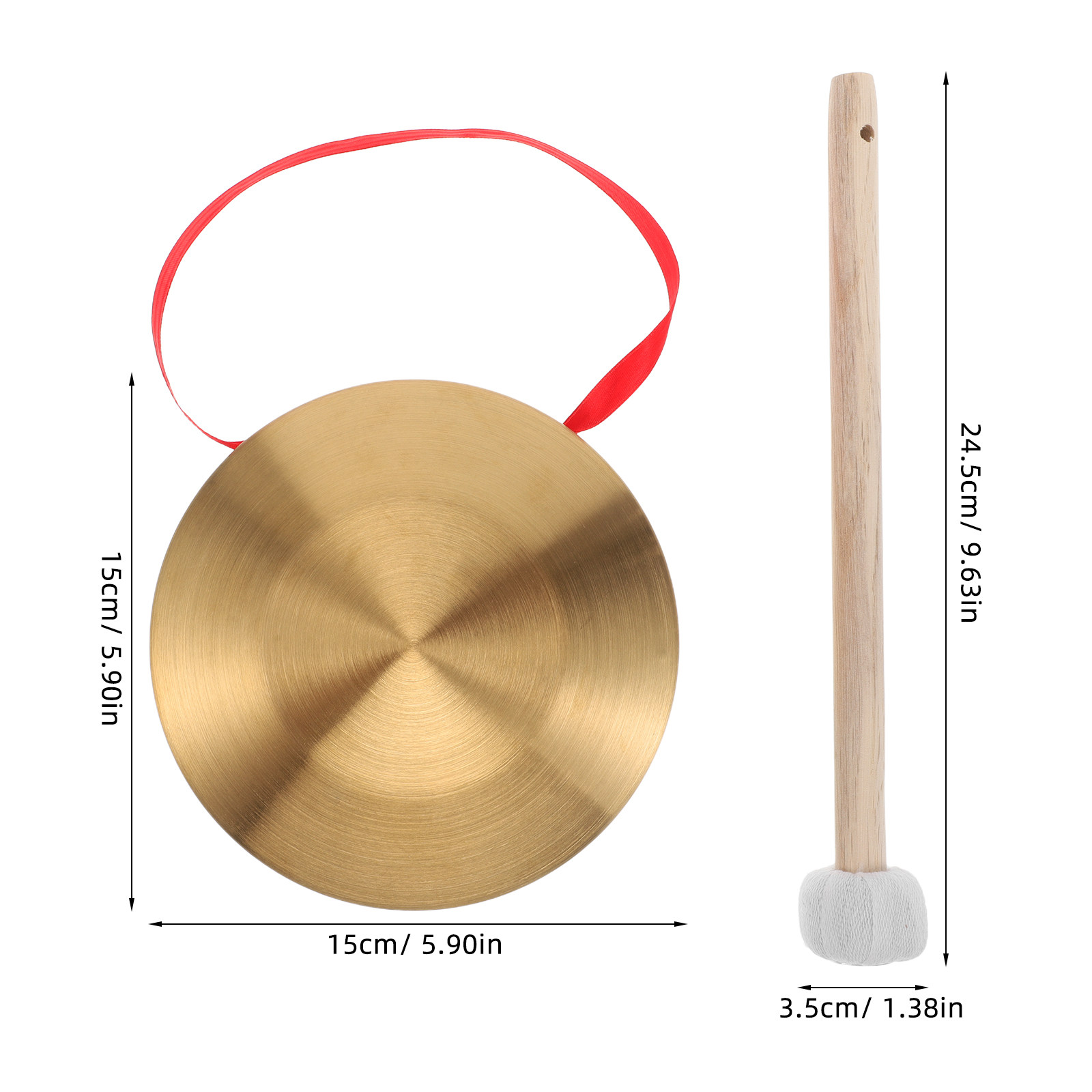 1Set Gong Mini Genggam dari Te - Musical Instrument Percussion ulasan dan harga